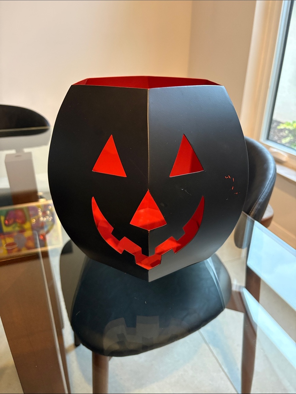 Crate & Barrel small metal jack-o’-lantern